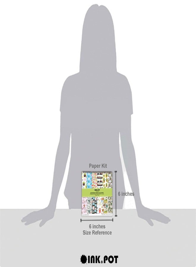 Inkdotpot مجموعة ورق قصاصات Inkdotpot مكونة من 25 ورقة بتصميم حديقة، مقاس 6x6، ورق قصاصات أحادي الجانب - ورق مقوى ملون، ورق قصاصات، ورق زخرفي، لوازم صنع البطاقات، ورق للمذكرات والحرف اليدوية - Image 4